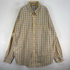 古着 ブルックスブラザーズ Brooks Brothers 長袖シャツ 胸ポケ 346 L  イエロー系 チェック メンズ