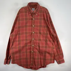 古着 ブルックスブラザーズ Brooks Brothers 長袖シャツ チェック 346 胸ポケ L  オレンジ系 マルチカラー メンズ