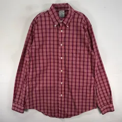 古着 ブルックスブラザーズ Brooks Brothers 長袖シャツ チェック 胸ポケ 1818 M  レッド系 マルチカラー メンズ