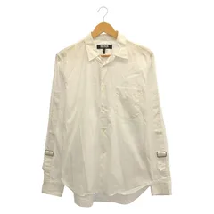 【中古】BLACK COMME des GARCONS 長袖シャツ サイズL ホワイト ブラックコムデギャルソン 1L-B006 ※ タグ破損[19]のサムネイル