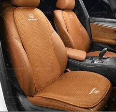 未使用 ホンダ 車 シートカバー シートクッション 椅子カバーマット 座席の背もたれ1枚，前座席用座布団1枚 コニャック色