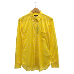 【中古】COMME des GARCONS HOMME PLUS ドット柄長袖シャツ S イエロー コムデギャルソンオムプリュス PC-T016[19]