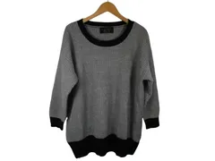 k05250808111　nan・UNIVERSE　フリーサイズ　グレー×黒　　トップス　ニットorセーター　秋冬