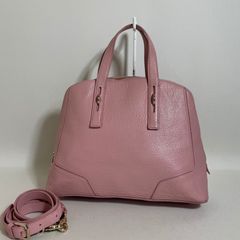 美品♡トプカピ 2way ハンドバッグ リザード型押し ピンク 本革 