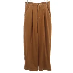Double name ダブルネーム ワイドパンツ F ブラウン レディース 古着