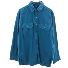 WOOLRICH ウールリッチ 80s ヴィンテージ USA製 長袖 シャツ L ブルー系 メンズ 古着