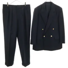 Burberrys バーバリーズ 90s 日本製 オールド ダブル スーツ 上下 セットアップ BE6/94 ネイビー メンズ 古着