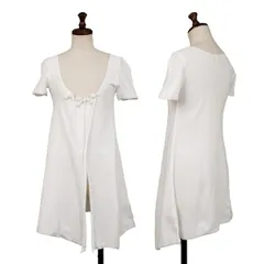 エンポリオアルマーニEMPORIO ARMANI コットンフロントラップ半袖チュニック オフホワイト40