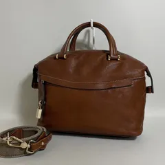 2602-158｜フルラ 2WAYハンドバッグ レザー ブラウン