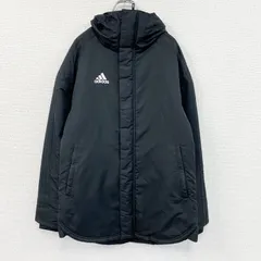 古着 used　adidas　アディダス　CONDIVO18スタジアムパーカー　ベンチコート　中綿入り　黒　ブラック　Mサイズ【値引き交渉OK！】