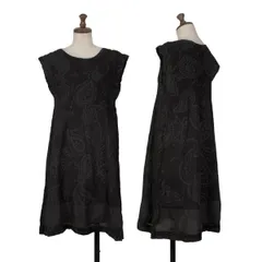 ISSEY MIYAKE me ノースリーブ ペイズリー柄Tシャツ、チュニック イッセイミヤケミーISSEY MIYAKE me プリーツペイズリーデザイン