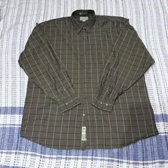 【USED】CUTTER&BUCK GOLF WEAR ビッグシャツ メンズ 2XL 長袖 ブラウン 春服のサムネイル