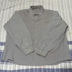 【USED】VAN HEUSEN レギュラーフィット チェック シャツ メンズ 2XL 長袖 ブラック 夏服