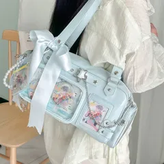 痛バッグ トランスペアレント 女性用 日常 斜めがけ 小物入れ 学生 カードケース 方糖星匣