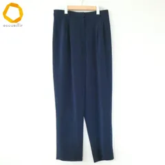 #a 三年坂 パンツ L 紺 スラックス ちりめん 和風 無地 日本製 レディース [994271] k01