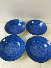 皿 食器 肥前 哲三郎窯 青色 4個セット A535のサムネイル