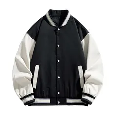 【新品】 [YWSY] スタジャン メンズ 大きいサイズ L-10XL ジャケット 野球服 秋服 オーバーサイズ ジャンパー ビッグシルエット ボタンコート ゆったり カジュアル スポーツ用 おしゃれ ストリート 春 冬 アウター (JP, アルファベット 0