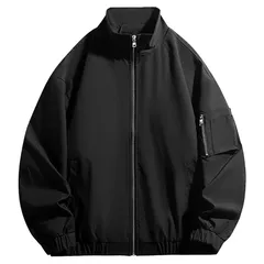 【新品】 [Ｋａｙｉｙａｓｕ] ジャンパー メンズ ジャケット 大きいサイズ 春服 薄手 アウター ブルゾン 防風 撥水 ライトアウター カジュアル バイク 登山 ウインドブレーカー 春秋(2XL ブラック) 0