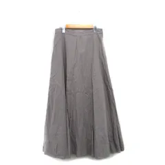 ルクールブラン le.coeur blanc フレア スカート ロング コットン シンプル 38 チャコールグレー /KT19
