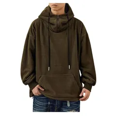 【新品】 [Yezai] パーカー メンズ プルオーバー 無地 長袖 フード付き 秋服 男女兼用 快適 オシャレ カジュアル 大きいサイズ 春服 秋服 冬服 GREEN-2XL 1