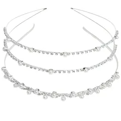 ティアラ キッズ ヘアアクセサリー パール 結婚式 おしゃれ ヘッドドレス 子供 痛くない 2本セット 髪飾り 入学式 卒業式 発表会 カチューシャ セレモニー 女の子