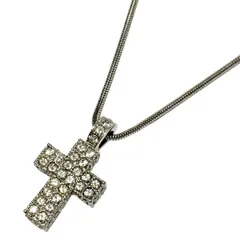 SWAROVSKI(スワロフスキー) ネックレス - シルバー×クリア クロス(十字架)のサムネイル