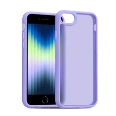 【人気商品】iPhone SE ケース 第3世代 第2世代 iPhone 8/7 ケース マット 半透明 スマホケース 米軍MIL規格 耐衝撃 ワイヤレス充電 黄ばみなし 指紋防止 アイフォン SE3 SE2 7 8 用カバー 4.7インチあさむらさき