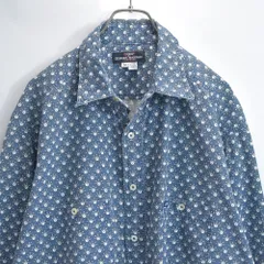 90s USA製 GUESS by GEORGES MARCIANO ゲス グッドフェード フラワーモチーフ 総柄 コットン BDシャツ アイテム ヴィンテージ ビンテージ アメリカ古着 メンズXL相当