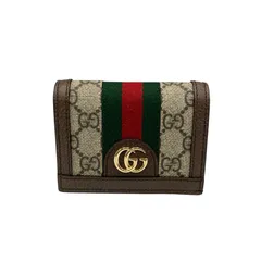 グッチ GUCCI 二つ折り財布 オフィディア GG シェリーライン GGスプリームキャンバス レディース