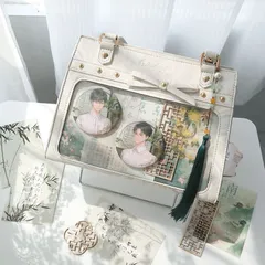 バッグ 透明 斜め掛け 痛バッグ 二次元 バッジ ピンバッジ 女性 流風回雪