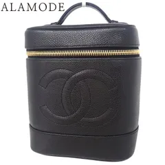 CHANEL(シャネル) ココマーク バニティバッグ ハンドバッグ コスメポーチ メイクポーチ キャビアスキン ブラック黒 ゴールド金具 A01998 レディース 40802163942【中古】【アラモード】