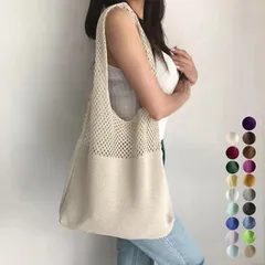 トートバッグ ニット編み バッグ鞄かばん