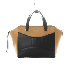ケイトスペード KATE SPADE ハンドバッグ ベージュ 黒 ブラック バイカラー 大容量 リボンモチーフ /RI ■OS