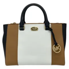 MICHAEL KORS(マイケルコース) ハンドバッグ - ブラウン×黒×白 レザー