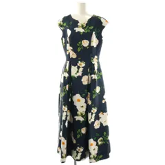 チェスティ Chesty 花柄ロングワンピース ノースリーブ 1 ネイビー マルチカラー /DO ■OS