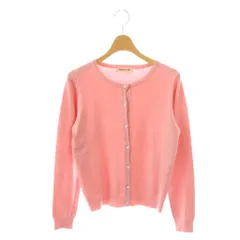 アプワイザーリッシェ Apuweiser-riche  ビジューニットカーディガン クルーネック 2 ピンク /CX ■OS