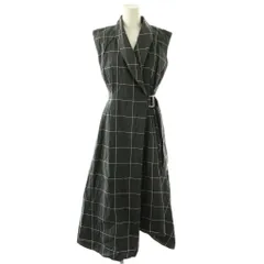 アニュアンス anuans ウィンドウペンチェックワンピース ロング ノースリーブ F グレー /HK ■OS