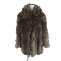 美品【BALMAIN】最高級 シルク100% ブルーフォックス リバーシブル