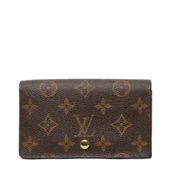ルイ ヴィトン モノグラム ポルトモネ ビエ トレゾール M61730 ブラウン PVC レザー レディース LOUIS VUITTON【1-0258958】