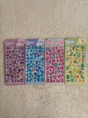 硬い　シール　4枚セット　ぷっくり　立体　3d シール手帳　シール交換