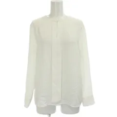 セオリーリュクス theory luxe カットソー ブラウス 38 オフホワイト 長袖 ラウンドネック プリーツ /GG ■ECD001