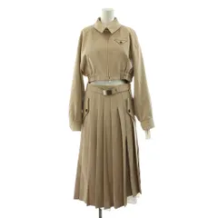 リリーブラウン Lily Brown 24SS クロップドブルゾン ステップヘムスリットプリーツスカート セットアップ ジップアップ ミモレ ロング F 1 ベージュ LWFJ241115 LWFS241116 /KUのサムネイル