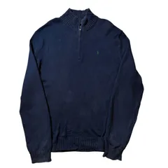 90s polo by Ralph Lauren cotton knit half zip / 90年代 ポロバイラルフローレンコットンニット ハーフジップ【E844】