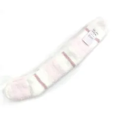 ジェラートピケ gelato pique タグ付き ルームウェア ロングソックス 靴下 もこもこ ロゴ刺繍 ボーダー ピンク /NT2