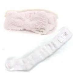 ジェラートピケ gelato pique タグ付き ルームウェア ヘアバンド ロングソックス 2点セット もこもこ ロゴ刺繍 ボーダー ピンク /NT3