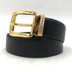 GIVENCHY ジバンシィ ベルト バックル ゴールド金具 黒 レザー メンズ