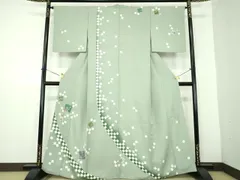 平和屋着物●きもの志麻　岩下志麻ブランド　色無地　草花地紋　木蘭色　正絹　逸品　未使用　AABF5198cs 2461714082.jpg?1734657484