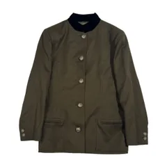 イタリア製 mila schon ミラショーン ベルベット切替 スタンドカラー ウールジャケット 40/カーキ系 レディースのサムネイル
