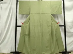 平和屋着物●無地絵羽訪問着　刺繍　樹林地紋　花葉色　正絹　逸品　未使用　AABG6631cs 訪問着 | かわの屋