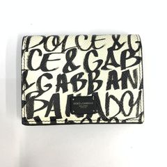 DOLCE&GABBANA 二つ折り財布 ロゴプリント 美品 - メルカリ